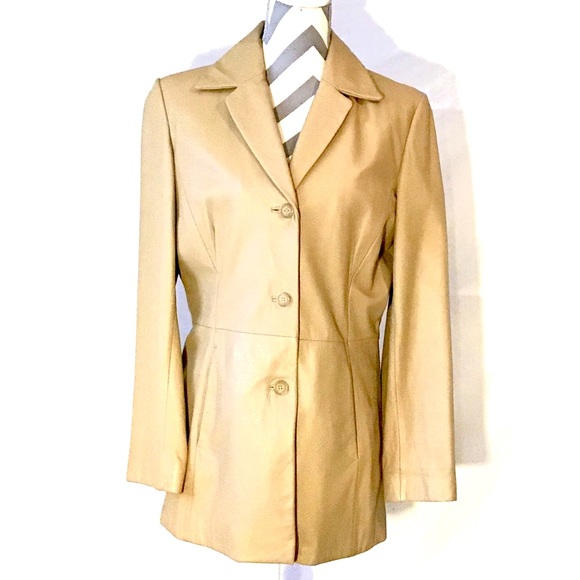 Vintage Jackets & Blazers - Vintage 1960’s Tan Leather Car Coat
